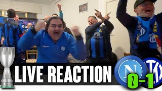 Delirio assoluto al gol di Lautaro 😱 Live reaction NapoliInter 01 [upl. by Nosloc]