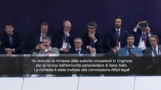 Metsola annuncia richiesta revoca Ungheria revoca immunità parlamentare Ilaria Salis [upl. by Derf26]