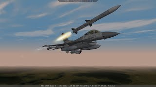 Falcon 4 Allied Force 2005F16 Sweep mission  9 kills  Campaign is still looking sick [upl. by Ecienahs]