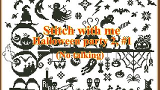 Stitch with me Halloween party2 1 TinselCrossStitch [upl. by Namlas]