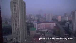 Pyongyang North Korea at 0600am with spooky music [upl. by Ardiek374]