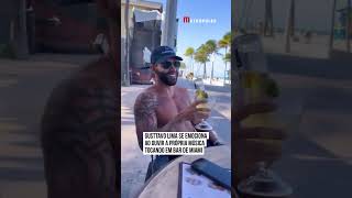 Gusttavo Lima se emociona ao ouvir a própria música tocando em bar de Miami [upl. by Fannie]