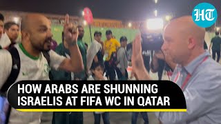 There is no Israel Arabs humiliate Israelis in Qatar Heckling videos go viral  FIFA World Cup [upl. by Ahseuqram]