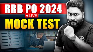 RRB PO Prelims 2024 LIVE Mock Test with Timer  Career Definer  Kaushik Mohanty [upl. by Swann]