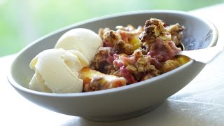 Beths Peach Nectarine and Blackberry Crumble Recipe  ENTERTAINING WITH BETH [upl. by Eleaffar]