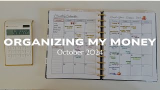 Organizing my money for the month of October budgetplanwithme budgetplanner [upl. by Ariel]