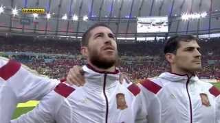 La roja Himno nacional Chile VS España mundial 2014 [upl. by Anniram409]