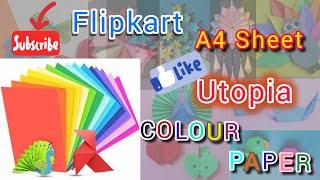 Flipkart Colour A4 Sheets Unboxing amp Review Colour Paper Crafts Utopia [upl. by Daggna407]