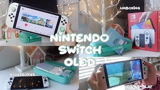 Nintendo Switch OLED unboxing and accessories  game play Nintendo zelda unboxing [upl. by Esiole]