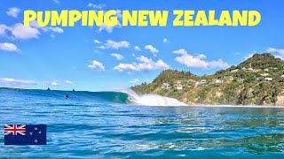 DREAMY SURF MISSION GLASSY EAST COAST AOTEAROA GoPro POV [upl. by Dnyletak]