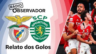 Benfica 21 Sporting  Relato dos Golos  Rádio Observador  Liga Betclic 2324 [upl. by Aillicsirp986]