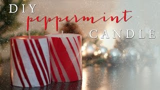 Dollar Tree DIY Peppermint Swirl Candles  12 Days of Christmas Special Day 3 [upl. by Eirrej]