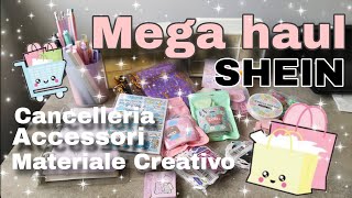 Mega Haul SHEIN 🛍️ acquisti creativi cancelleria stickers e accessori 🤩 [upl. by Beedon]