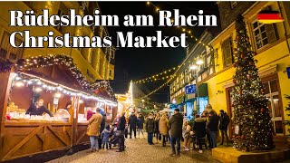 🇩🇪 Rüdesheim am Rhein Germany 🎄 Strolling through the Christmas Market of Nations 2023 🌍🎁 [upl. by Ramirolg]