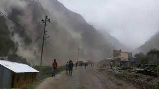 Rasuwa Gadhi Massive Earthquake and Landslide Footage Live  May 12 2015  Earthquake Nepal 2072 [upl. by Ayekat]