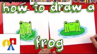 How To Draw A Cartoon Frog [upl. by Zetnod]