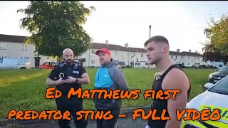 Ed Matthews first predator sting  the FULL VIDEO  absolute carnage and chaos [upl. by Yetnruoc]