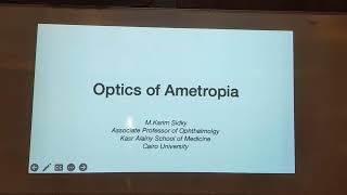 Optics Module  Refraction of the Eye amp Optics of Ametropia Myopia amp Hyperopia  Prof Karim Sidky [upl. by Cynthie]