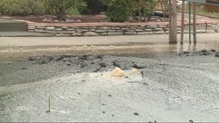 Underground Pipe Bursts Leaving Berkeley Homes Without Water [upl. by Yelsew]