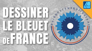 Apprendre à dessiner le Bleuet de France avec Affinity Designer 💙🤍❤️‍🩹 [upl. by Barthol]