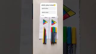 Which colour is best🤔 pencil colour🆚 sketch colour😱🎨 🔥 shorts arttrending drawing youtubeshorts [upl. by Sydelle]