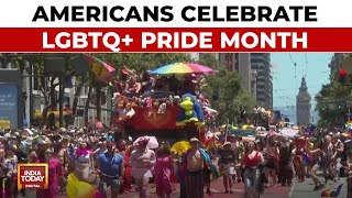 Parade Participants In The US Celebrate LGBTQ Pride month [upl. by Haase79]