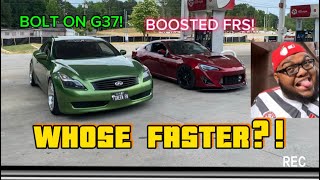 BOLT ON G37 AND BOOSTED FRS HITS THE BACK ROADS HOW TO RECORD IG REELS ON AN IPHONE [upl. by Luht]