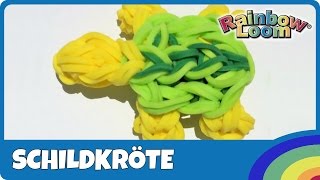 Rainbow Loom Schildkröte Alfred  deutsche Anleitung [upl. by Sikorski]