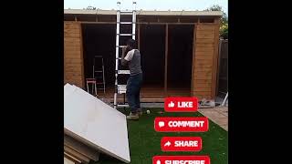 How to single handedly put up a Garden Office Roof  Dunster House diy gazebo ‎DunsterHouse1 [upl. by Annabelle159]