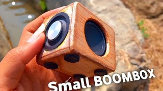 Make a small minimalist boombox speaker [upl. by Anialad]