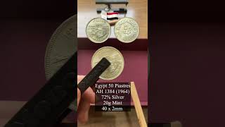 50 Piastres Silver Coin from Egypt  Ping Test [upl. by Yaya]