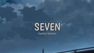 SEVEN Explicit Version  JungKook BTS Lyric Video [upl. by Ania]