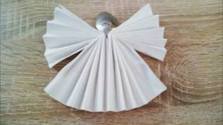 Servietten falten Engel  napkin folding angel [upl. by Hoeg]