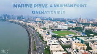 Marine drive  Wankhede Stadium  Nariman Point  Drone Visuals in 4K [upl. by Moia514]