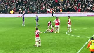 ARSENAL PLAYERS CELEBRATE WIN AGAINST LIVERPOOL [upl. by Alexandro]