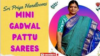 Latest Special Check DesignsMini Gadwal pattu sareesమినీ గద్వాల్ పట్టు సారీస్40 Off 99856 92476 [upl. by Fasa154]