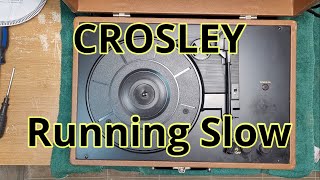 Crosley Suitcase Turntable Running Slow [upl. by Anileuqcaj529]