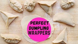 HOW TO MAKE PERFECT DUMPLING WRAPPERS  DUMPLINGS PT 1 [upl. by Nereen]