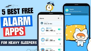 5 Best Free Alarm Apps to Wake Up Heavy Sleepers ⏰  For Android  Apps that Will Wake You Up [upl. by Natanhoj]