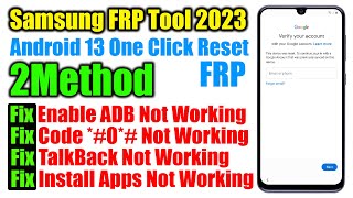 Samsung Android 13 FRP BypassUnlock 2023  Samsung Remove google account Android 13 With FRP Tool [upl. by Rushing]