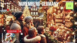 Nuremberg  Germany The most beautiful Christmas market in the world Walking Tour [upl. by Diskson]