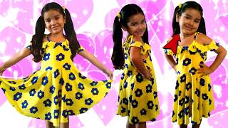 Cómo hacer un VESTIDO de NIÑA fácil 👧 sin botones ni cierres Patrones Gratis  Easy Girl Dress 👗 [upl. by Yemirej]