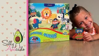 Perler Bead Alternative 💜 No hot iron 💜 Super Beads 3D Jungle Animal Kids Crafting Set Review [upl. by Inoj]