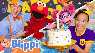 Blippi Throws Elmo a Surprise Birthday Party SesameStreet Videos for Kids [upl. by Aikenat]