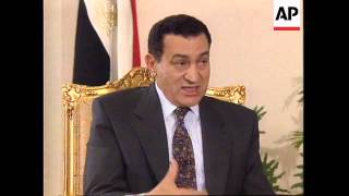 EGYPT PRESIDENT HOSNI MUBARAK INTERVIEW [upl. by Miof Mela]