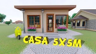 Casa de 5x5 metros  5 x 5 House Plans [upl. by Lerad]