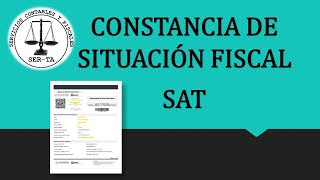 DESCARGA TU CONSTANCIA DE SITUACIÓN FISCAL SAT Con EFirma o Contraseña [upl. by Thunell]