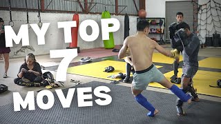 My TOP 7 Offensive MovesCombos for Sparring [upl. by Ynaittirb]