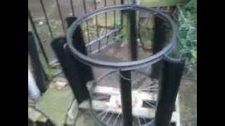 UK DIY PVC Bike wheel VAWT Test 221112 [upl. by Marcia]