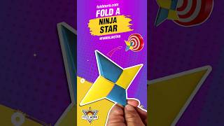 How To Make a Paper Ninja Star Easy  Paper Origami Ninja Star Folding Instructions [upl. by Dragoon]